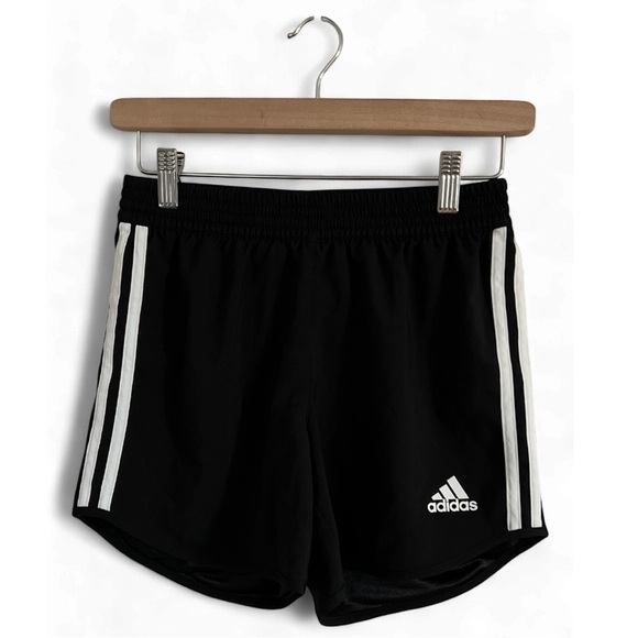 Adidas Black Athletic Shorts with Elastic Waistband - Picture 1 of 2
